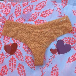PINK Victoria's Secret Bright Orange Lace
